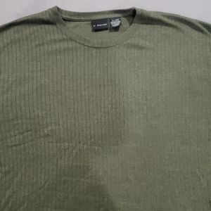 J. Farrar striped green shirt
